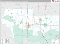 Carbondale-Marion Metro Area Digital Map Premium Style